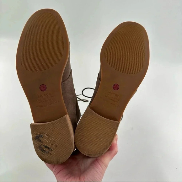 Blondo Rayann womens ankle boots size 9.5 brown suede waterproof lace up boots - Picture 6 of 14